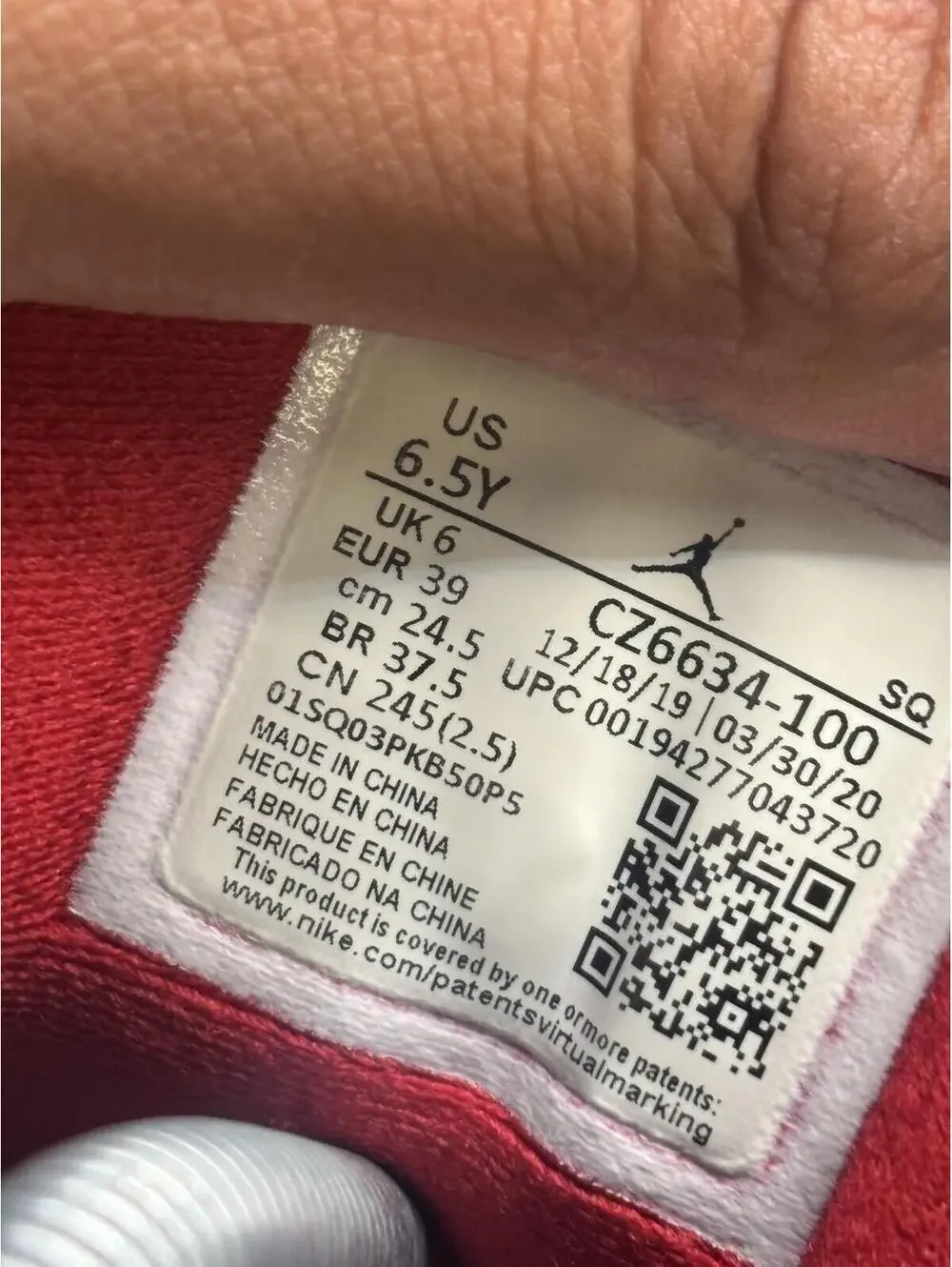 Air Jordan 3 SE fire red denim Gs - Picture 6 of 6